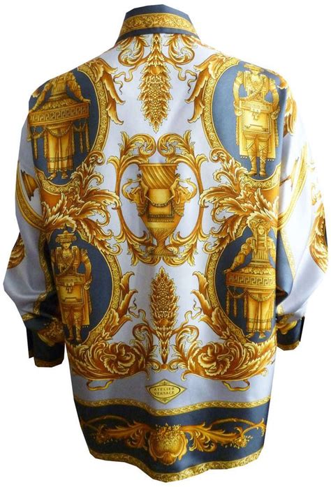 vintage shirt versace men|vintage Versace men's shirts.